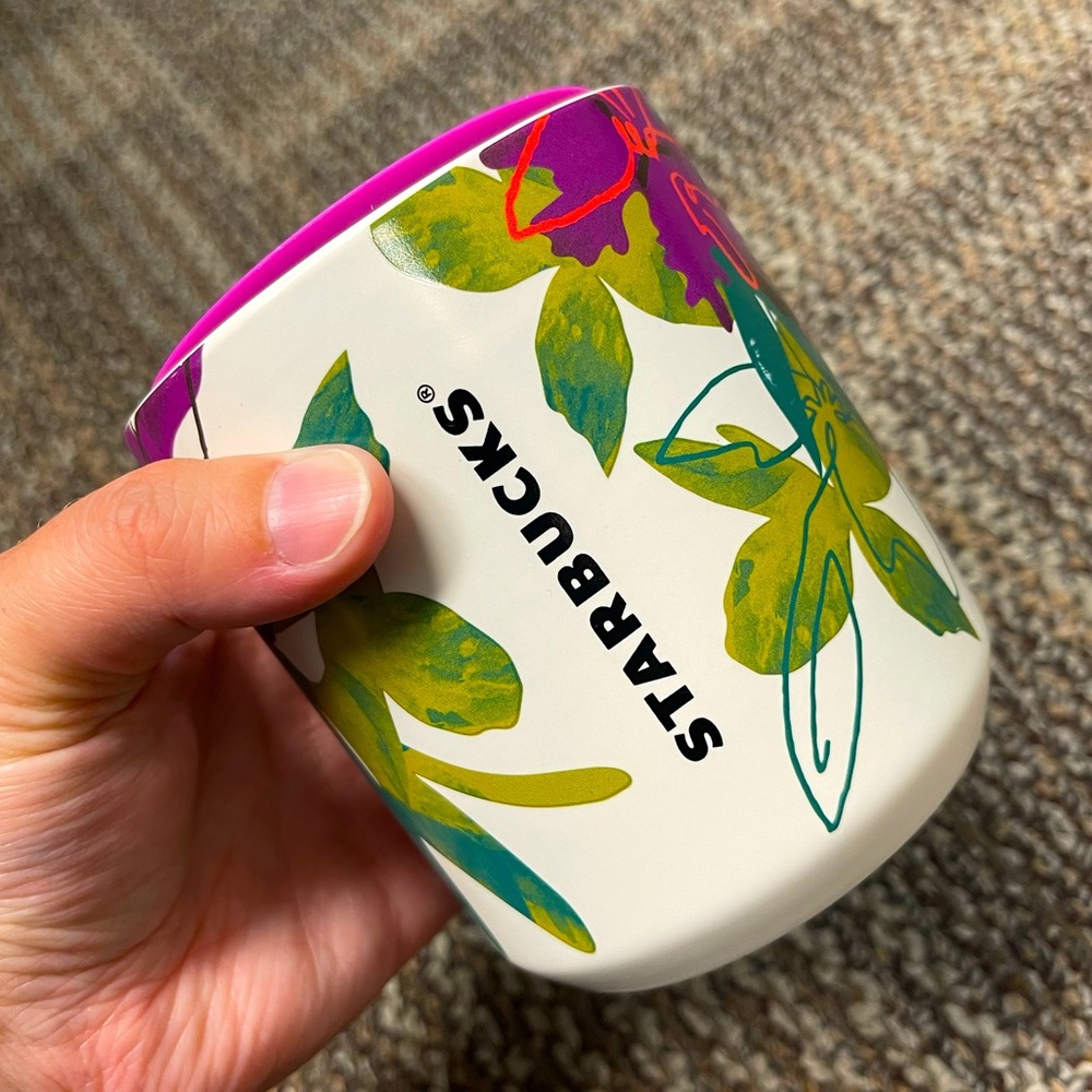 NWT Starbucks Purple Floral Ceramic Mug 2022